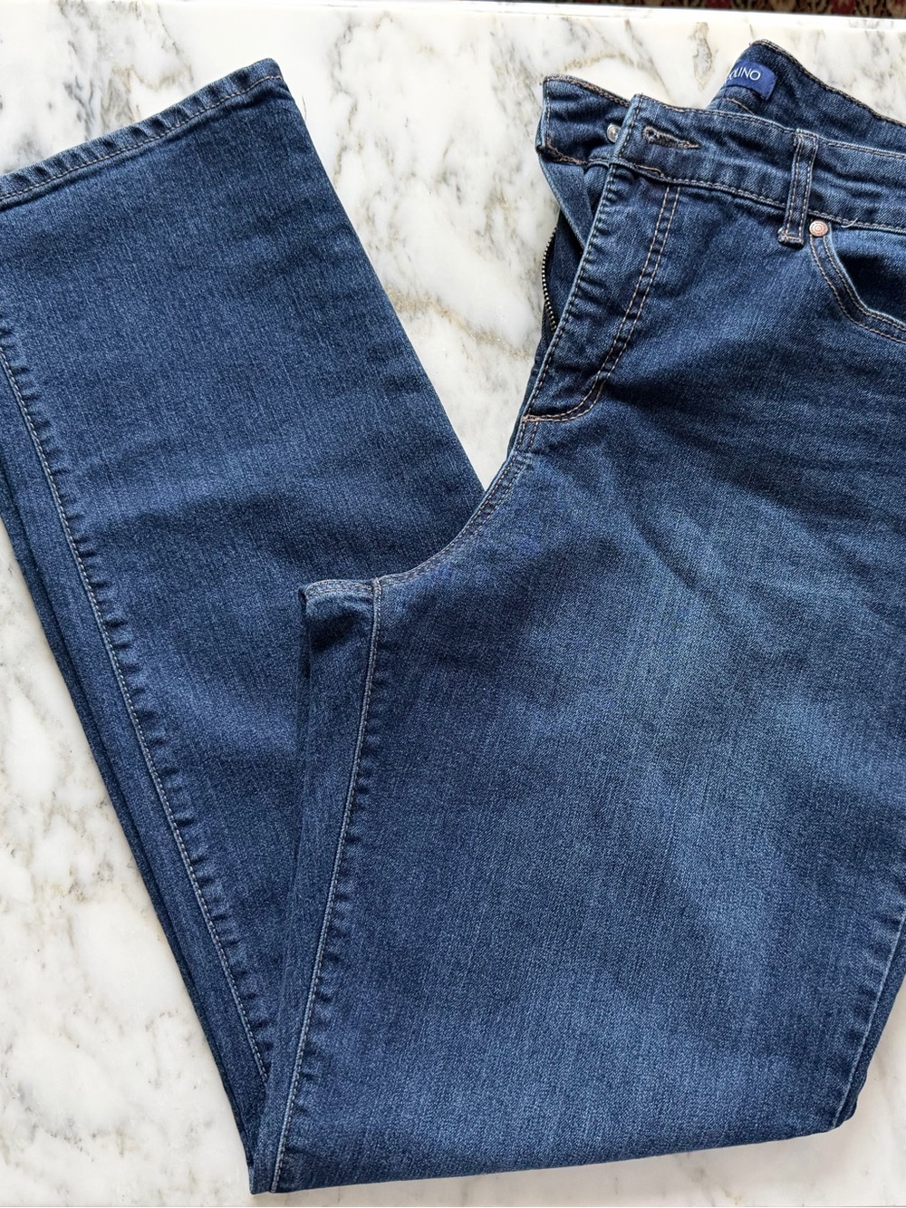 Women's Blue Denim Jeans, by Bandolino (Mandie), size 14